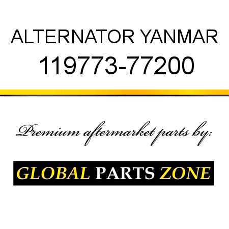 ALTERNATOR YANMAR 119773-77200