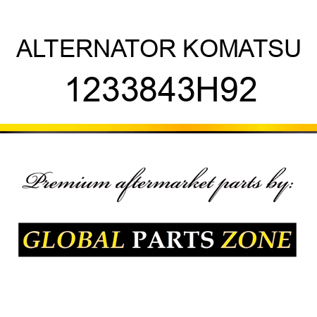 ALTERNATOR KOMATSU 1233843H92