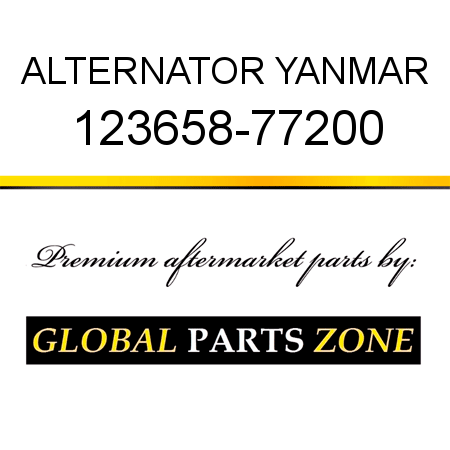 ALTERNATOR YANMAR 123658-77200