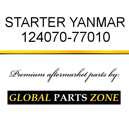 STARTER YANMAR 124070-77010