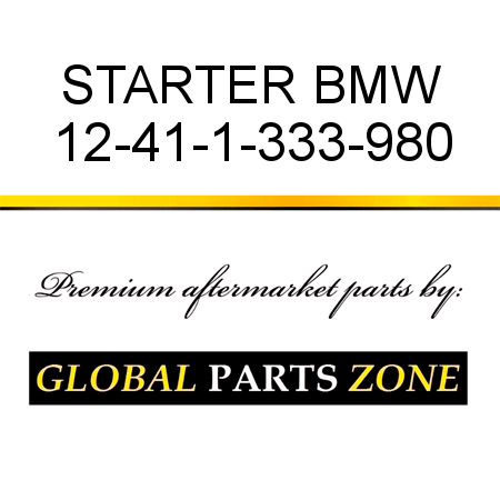 STARTER BMW 12-41-1-333-980