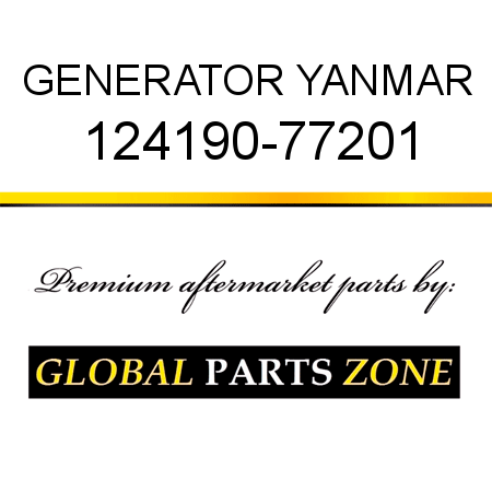 GENERATOR YANMAR 124190-77201