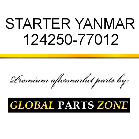 STARTER YANMAR 124250-77012