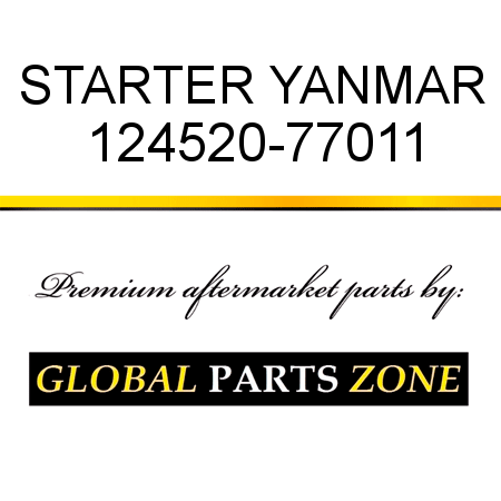 STARTER YANMAR 124520-77011