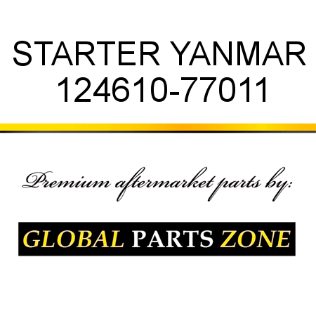 STARTER YANMAR 124610-77011