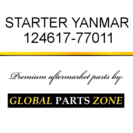 STARTER YANMAR 124617-77011