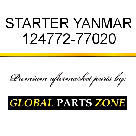 STARTER YANMAR 124772-77020