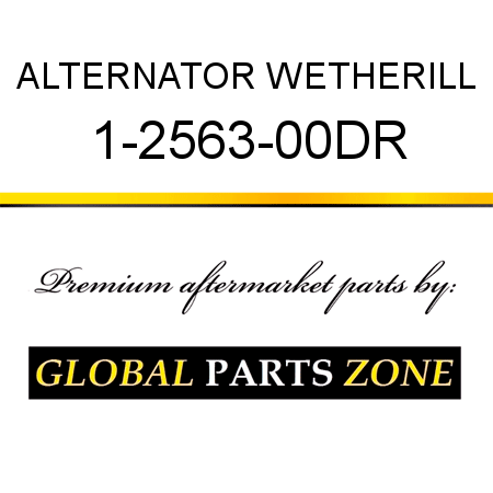 ALTERNATOR WETHERILL 1-2563-00DR