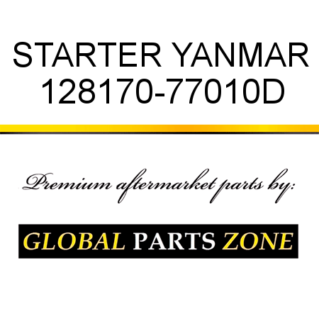 STARTER YANMAR 128170-77010D