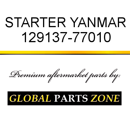 STARTER YANMAR 129137-77010