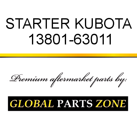 STARTER KUBOTA 13801-63011