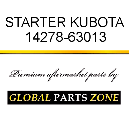 STARTER KUBOTA 14278-63013