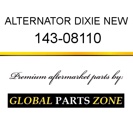 ALTERNATOR DIXIE NEW 143-08110