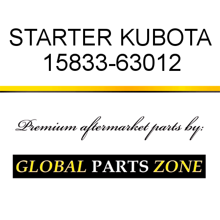 STARTER KUBOTA 15833-63012