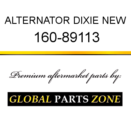 ALTERNATOR DIXIE NEW 160-89113