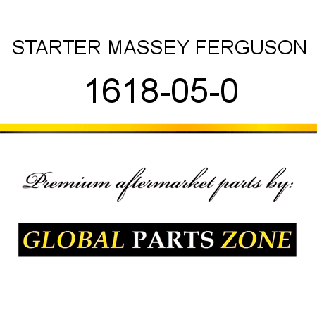 STARTER MASSEY FERGUSON 1618-05-0