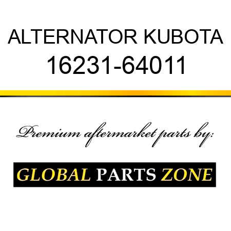 ALTERNATOR KUBOTA 16231-64011