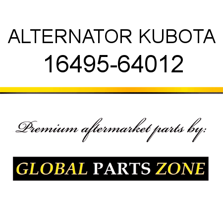 ALTERNATOR KUBOTA 16495-64012