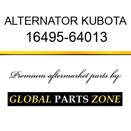 ALTERNATOR KUBOTA 16495-64013
