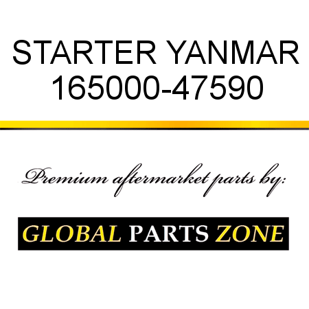 STARTER YANMAR 165000-47590