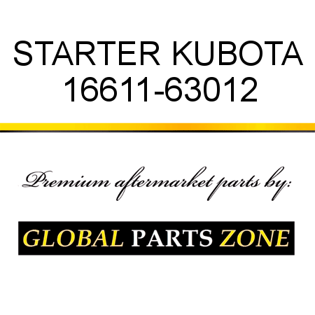STARTER KUBOTA 16611-63012