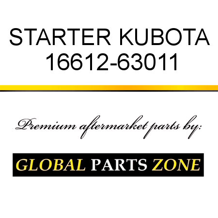STARTER KUBOTA 16612-63011
