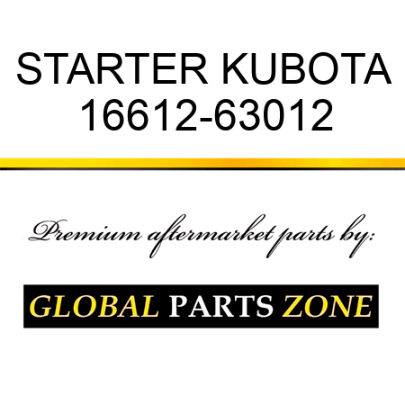 STARTER KUBOTA 16612-63012