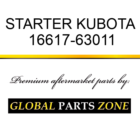 STARTER KUBOTA 16617-63011