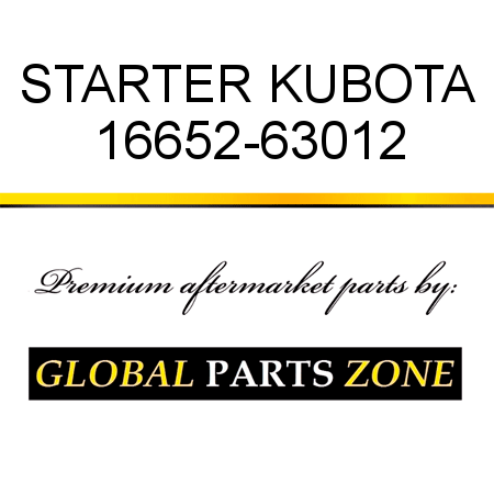 STARTER KUBOTA 16652-63012