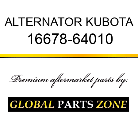 ALTERNATOR KUBOTA 16678-64010