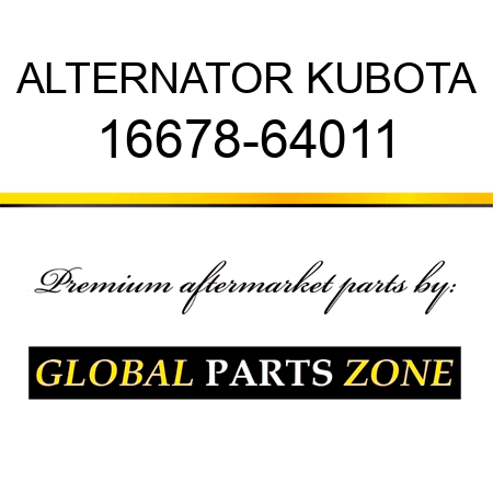 ALTERNATOR KUBOTA 16678-64011