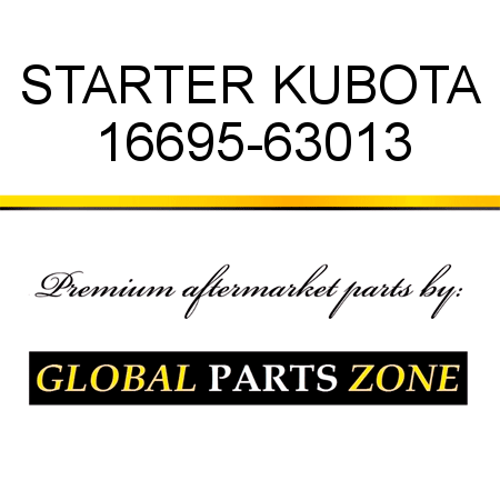 STARTER KUBOTA 16695-63013