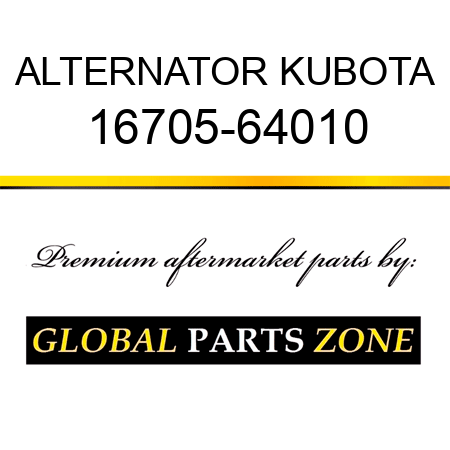 ALTERNATOR KUBOTA 16705-64010