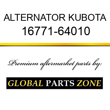 ALTERNATOR KUBOTA 16771-64010
