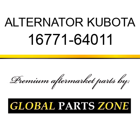 ALTERNATOR KUBOTA 16771-64011