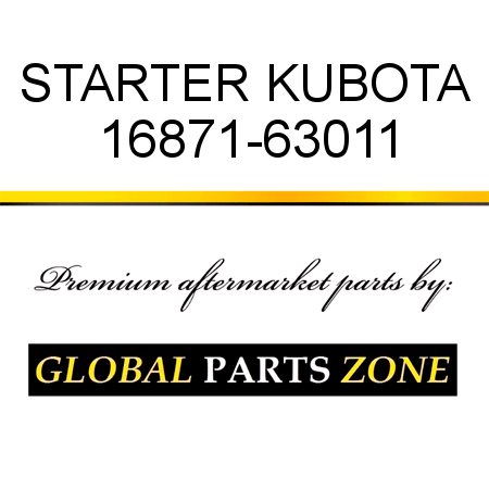 STARTER KUBOTA 16871-63011