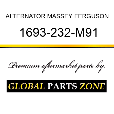 ALTERNATOR MASSEY FERGUSON 1693-232-M91