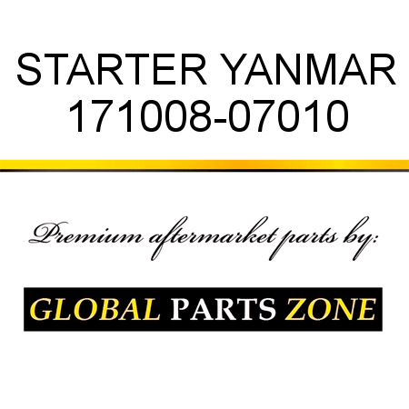 STARTER YANMAR 171008-07010