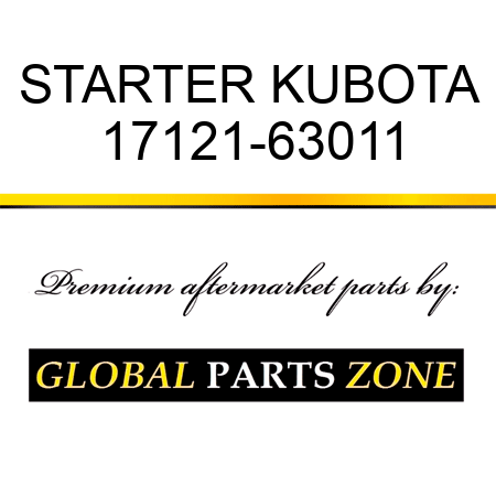 STARTER KUBOTA 17121-63011