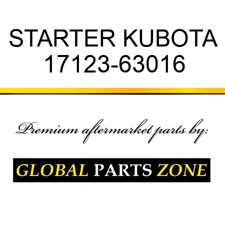 STARTER KUBOTA 17123-63016