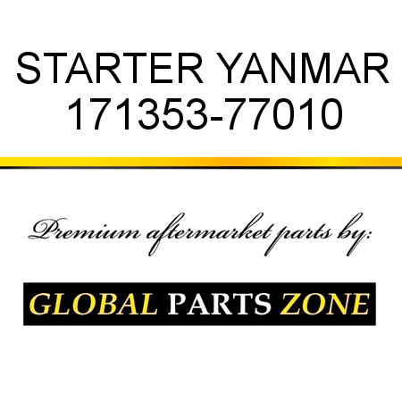 STARTER YANMAR 171353-77010