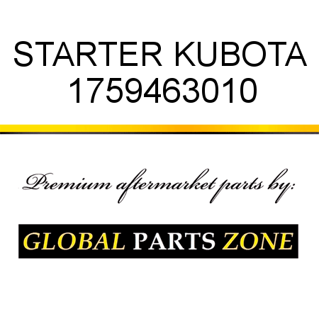 STARTER KUBOTA 1759463010