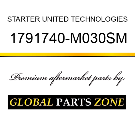 STARTER UNITED TECHNOLOGIES 1791740-M030SM