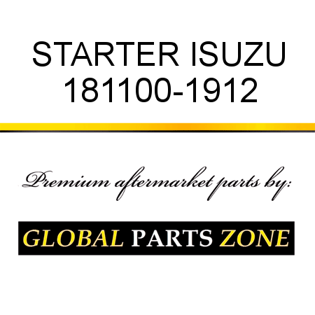 STARTER ISUZU 181100-1912