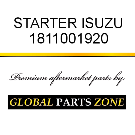 STARTER ISUZU 1811001920