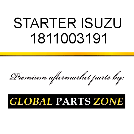 STARTER ISUZU 1811003191