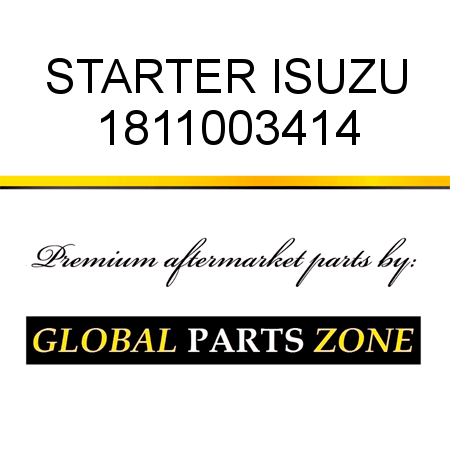 STARTER ISUZU 1811003414