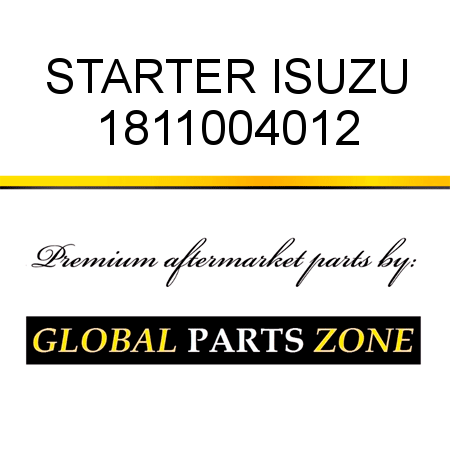 STARTER ISUZU 1811004012
