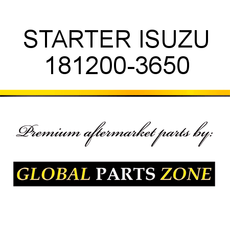 STARTER ISUZU 181200-3650