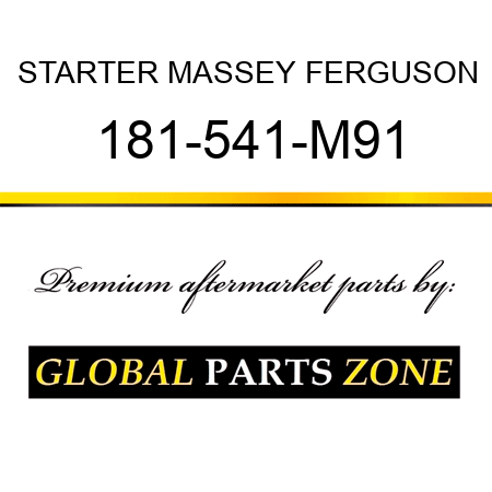 STARTER MASSEY FERGUSON 181-541-M91